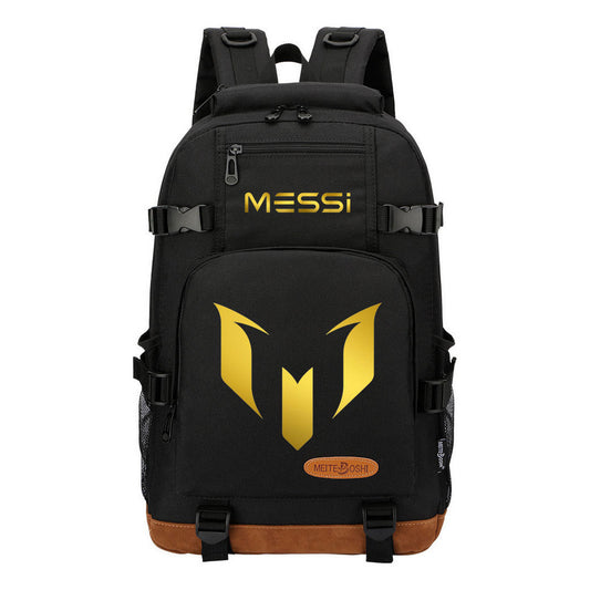 Hot Stamping Sports Football Star Printed Student Backpack For Men And Women's Backpacks