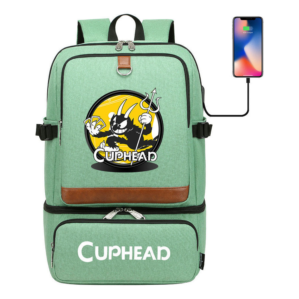 Printed Usb Youth Student School Bag Outdoor Picnic Insulation Bag Backpack