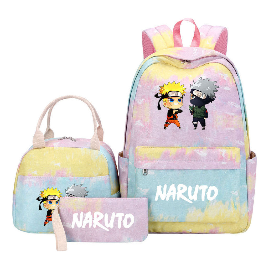 Naruto Girls School Bag Lunch Bag Three Piece Set Backpack Set