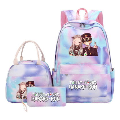 Teenage Student Girl Backpack Lunch Bag Three Piece Set Backpack Set