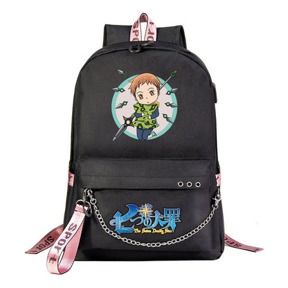 Usb Youth Student Backpack For Boys And Girls Leisure Travel Backpack