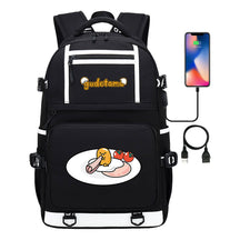 Cartoon Cartoon Lazy Egg Usb Student Backpack Backpack Leisure Travel Bag
