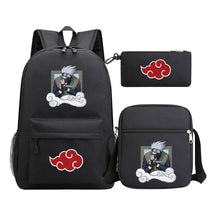 Anime Naruto Starry Sky Youth School Bag Three Piece Set For Boys And Girls Backpack Set