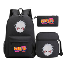 Anime Naruto Starry Sky Student School Bag Three Piece Set For Men And Women Backpack Set