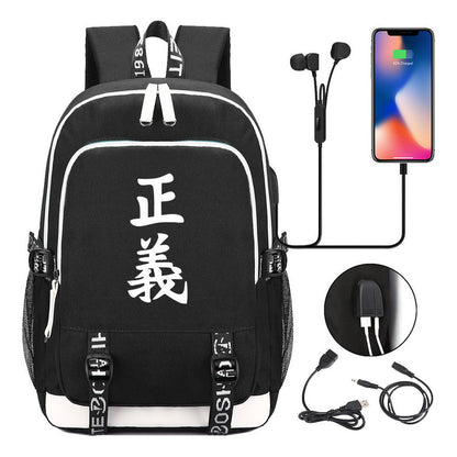 Pirate King Youth School Bag Usb Men's And Women's Leisure Backpack