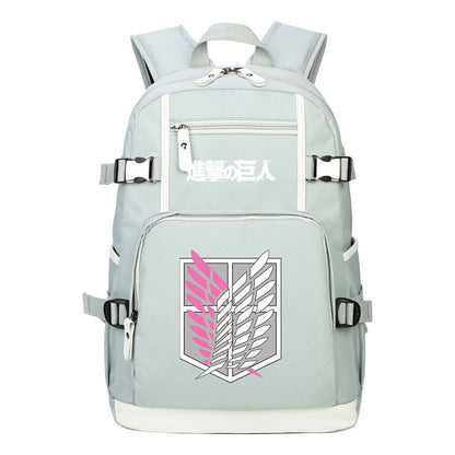 Giant Wings Of Cartoon And Anime Attack Youth Student Backpack, Leisure Travel Backpack