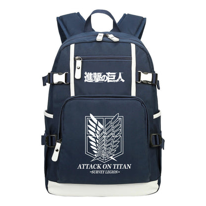 Giant Winged Soldier Captain Of Anime Attack Student Backpack, Leisure Travel Backpack