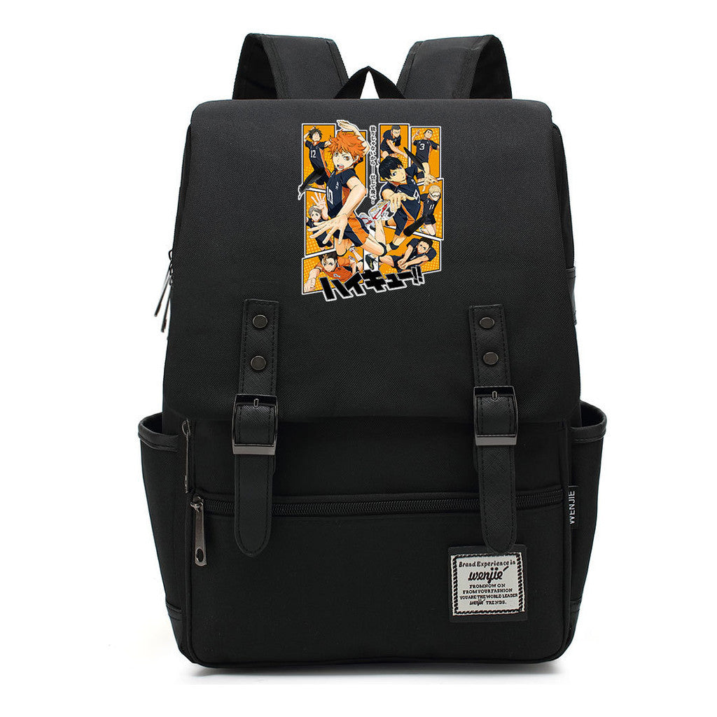 Volleyball Youth Printed Youth School Bag Casual Belt Buckle Classic Backpack