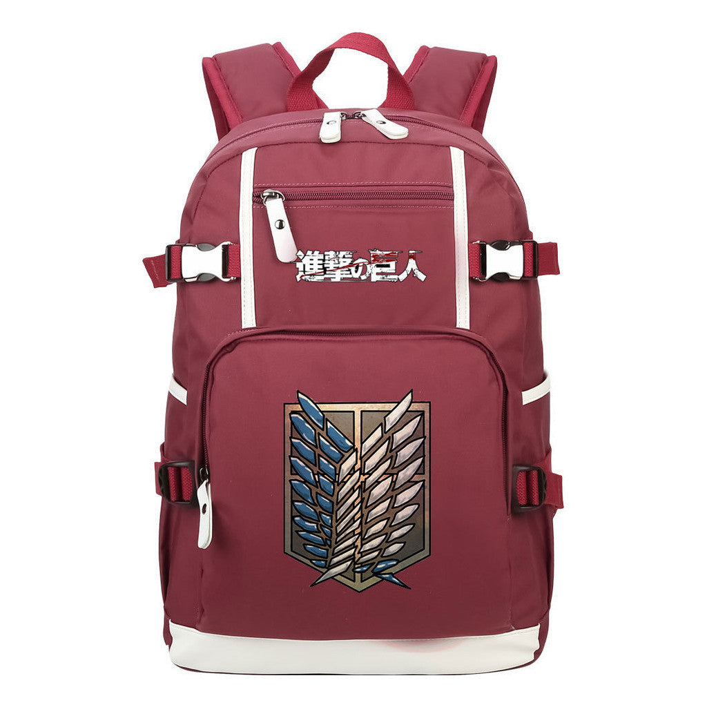 Giant Wings Of Cartoon And Anime Attack Student Backpacks, Men's And Women's Backpacks, Leisure Travel Backpacks