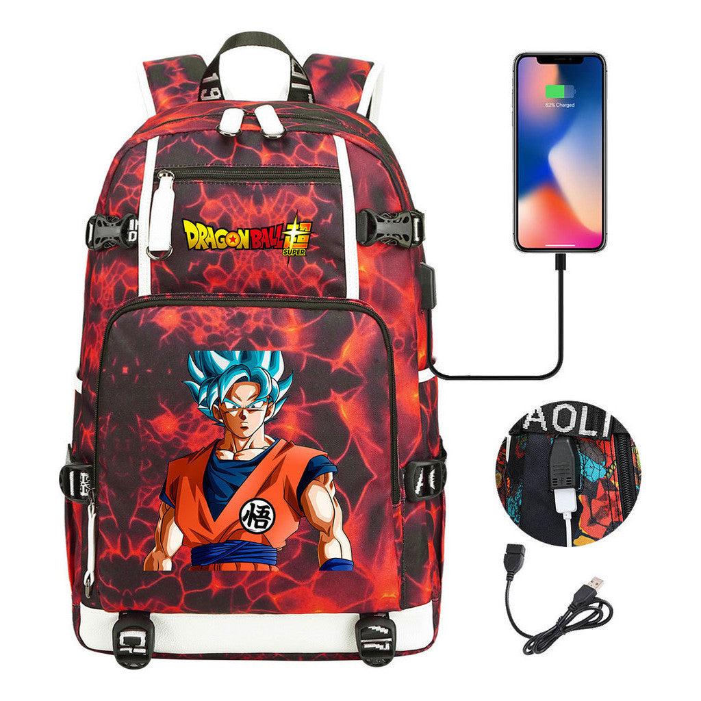 Fashionable Sun Wukong Usb Large Capacity Student Backpack For Leisure Travel Backpack