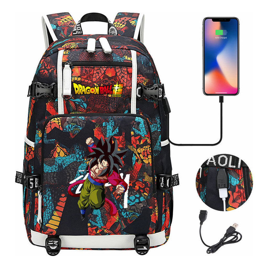 Fashionable Sun Wukong Usb Large Capacity Student Backpack For Leisure Travel Backpack
