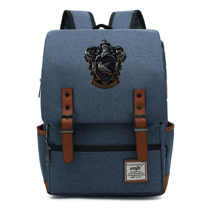School Of Witchcraft And Wizardry Printed Youth Student School Bag Casual Belt Buckle Classic Backpack