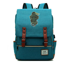School Of Witchcraft And Wizardry Youth Student Backpack Usb Leisure Belt Buckle Backpack