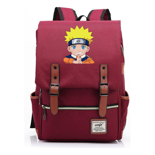 Naruto Printed Teenage Student Backpack For Men And Women, Casual Belt Buckle, Classic Backpack 38*27*12.5cm