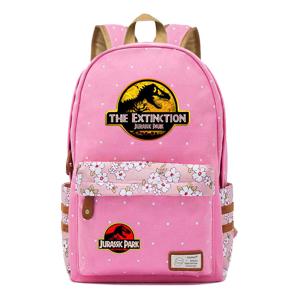 Jurassic Park Dinosaur Printed Student Backpack Leisure Backpack