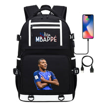 Football Star Mbappe Printed Usb Youth Student Backpack, Boy's And Girl's Backpack, Leisure Travel Backpack