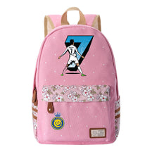 Football Star Cristiano Ronaldo Printed Youth Student Backpack With Floral Floral Design For Men And Women's Leisure Backpack