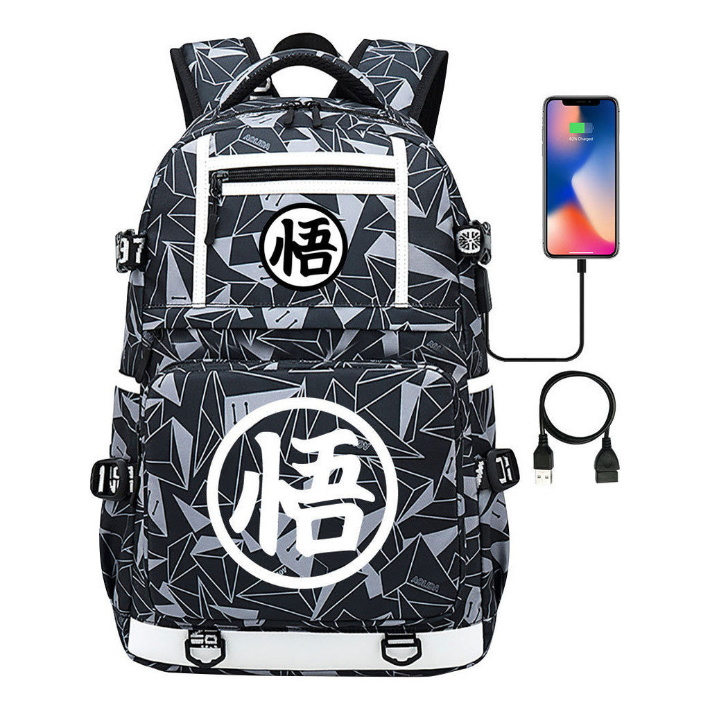 Manga Dragon Ball Usb Youth Student Backpack Men And Women, Backpack Leisure Travel