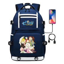 Seven Major Crimes In Comics, Printed Usb Youth Student Backpack, Men's And Women's Leisure Travel Backpack