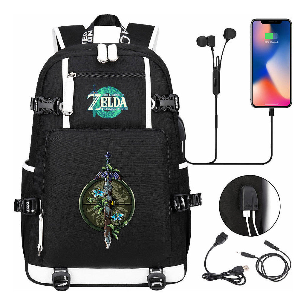 Printed Student Backpack For Men And Women With Large Capacity Leisure Travel Backpack
