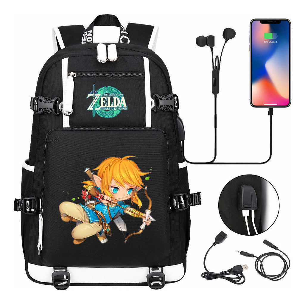 Printed Teenage Student Backpack For Men And Women With Backpacks