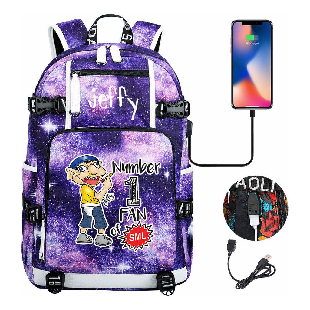 Printed Youth Student Backpack, Backpack, Leisure Travel Backpack