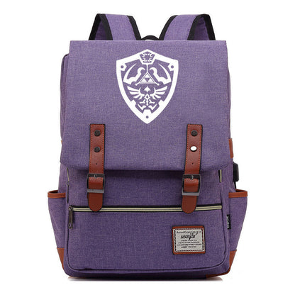 Game The Tear Seal Of The Kingdom Of Zelda Student Backpack Usb Men's And Women's Leisure Backpack