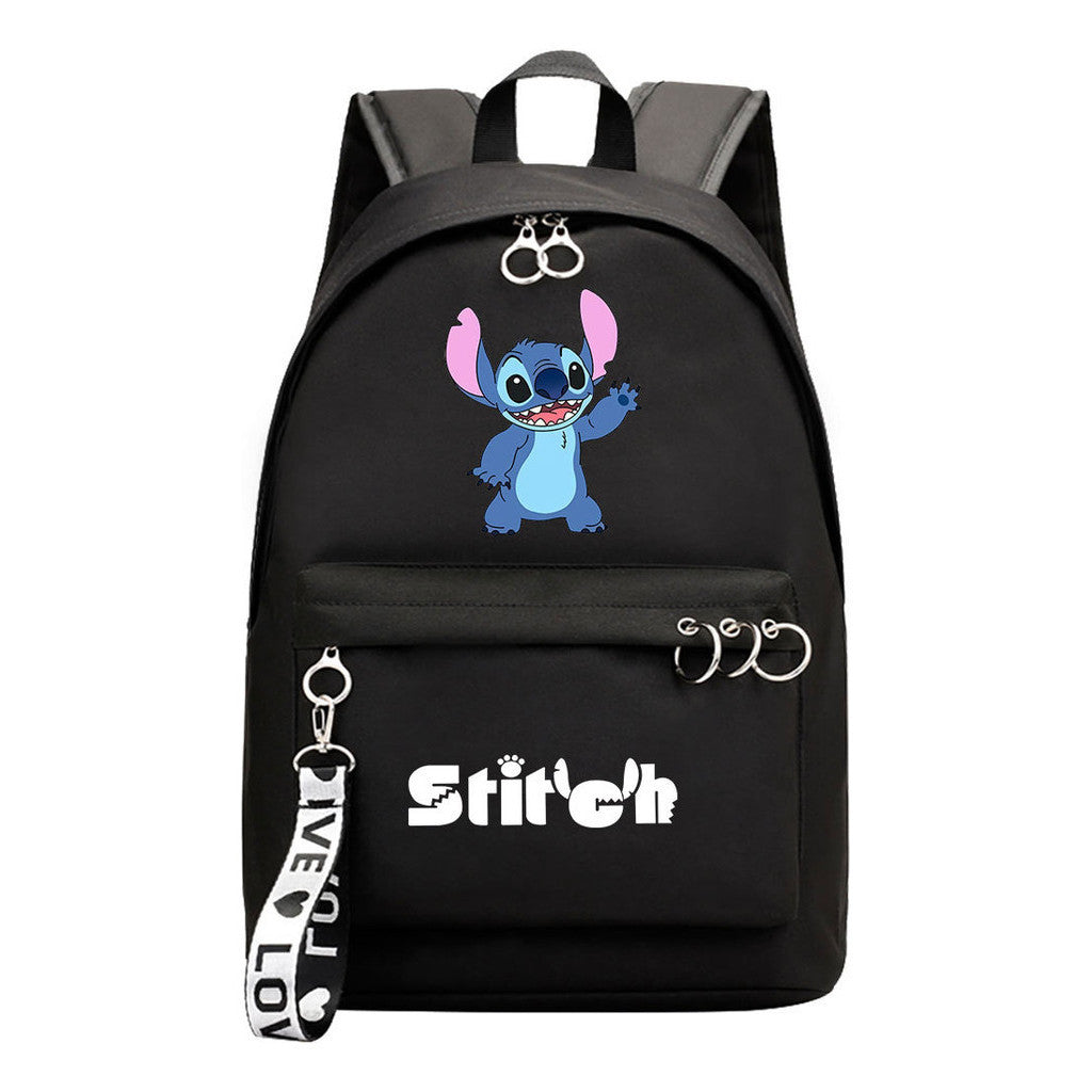 Anime Star Baby Stitch Youth Student School Bag Men's And Women's Backpack Lightweight Casual Backpack