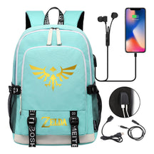 Golden Usb Youth Student Backpack For Leisure Sports Backpack