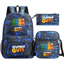 Printed Youth Student School Bag Three Piece Set Men's And Women's Shoulder Set Backpack