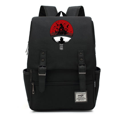 Naruto Printed Schoolbag Leisure Belt Buckle Classic Backpack Young Students