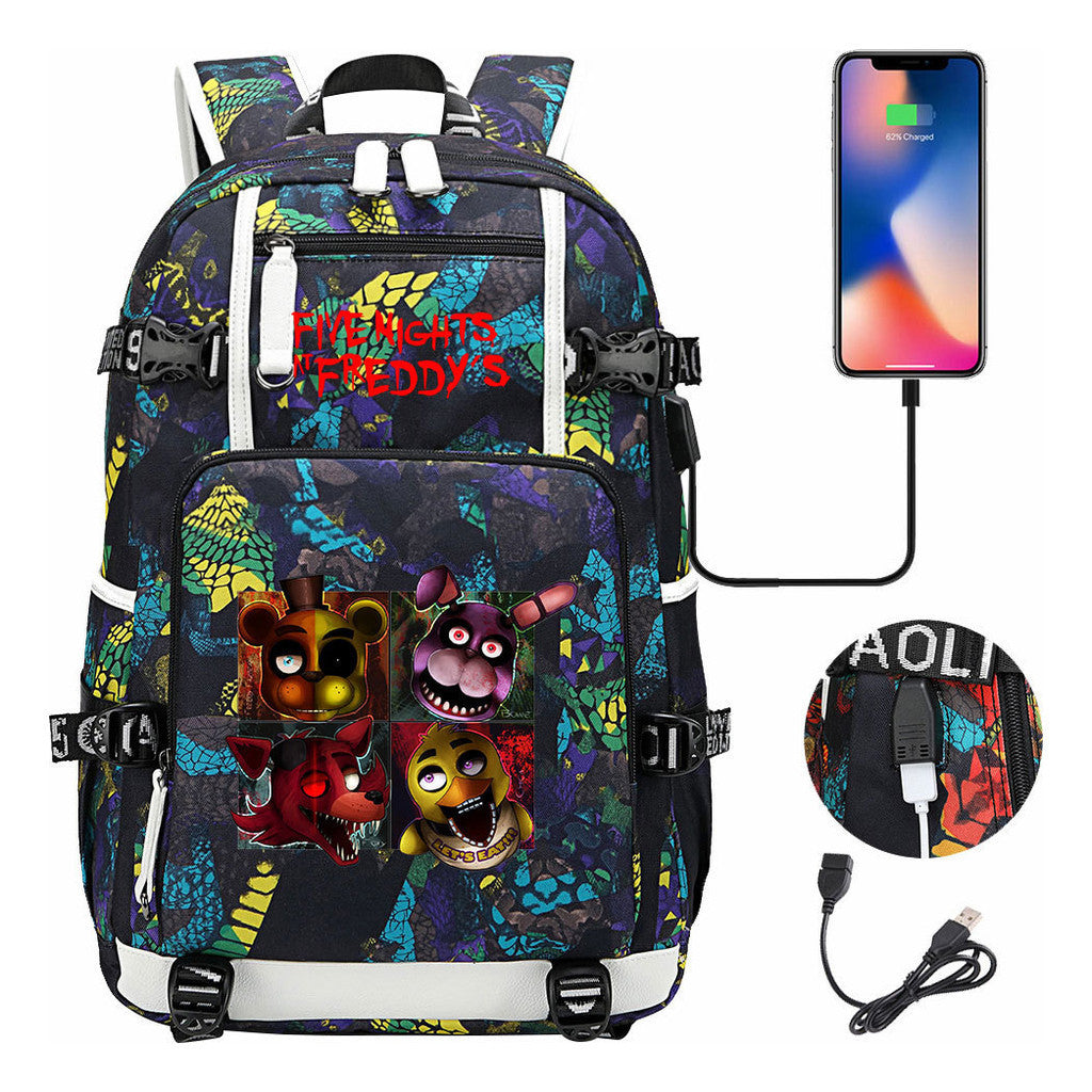Toy Bear Game Peripheral Usb Youth Student School Bag Leisure Large Capacity Travel Backpack