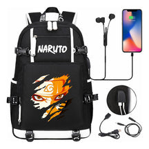 Naruto Usb Large Capacity Youth Student Backpack For Leisure Travel Backpack