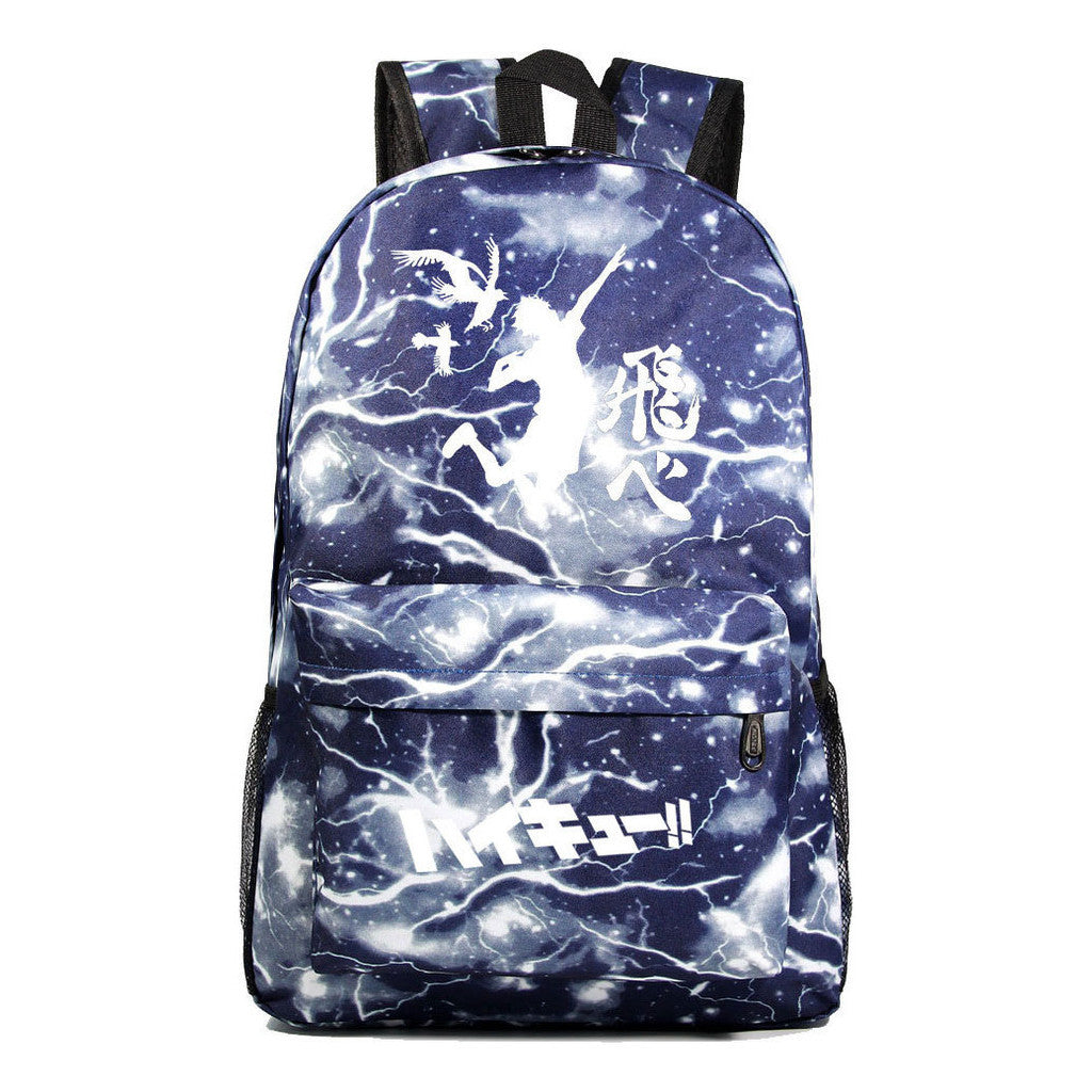 Fashion Volleyball Youth Flying Heart Printed Youth Student School Bag Men's And Women's Leisure Backpack