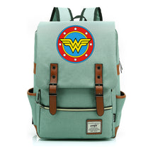 Anime Wonder Woman Printed Youth Student School Bag Men's And Women's Leisure Belt Buckle Backpack