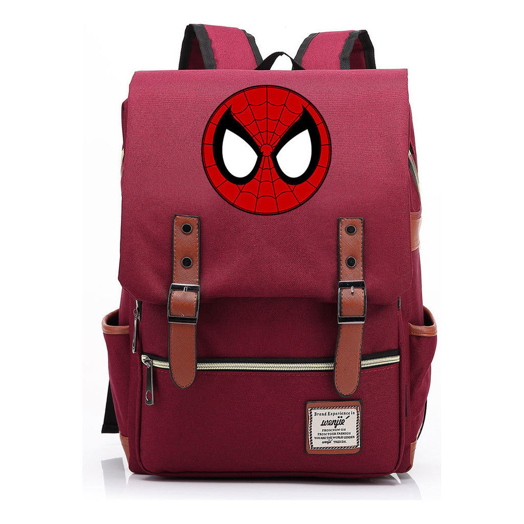 Superhero Printed Youth Student Backpack, Classic Backpack For Men And Women