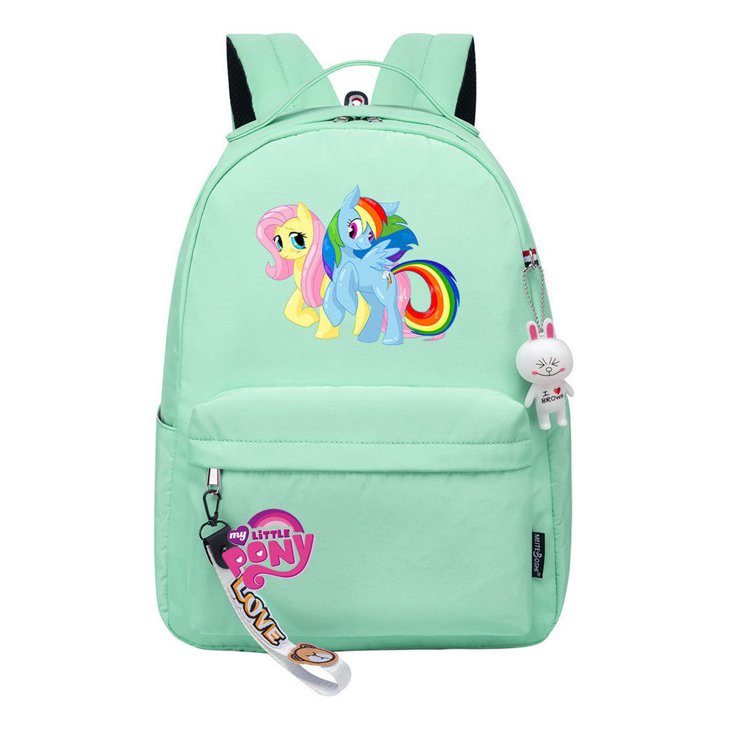 Cartoon Pony Unicorn Printed Youth Student School Bag Men's And Women's Leisure Bag Women's Backpack