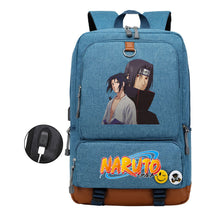 Naruto Print Usb Youth Student Backpack For Men And Women Leisure Travel Backpack