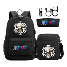 Usb Password Lock Student Backpack Three Piece Set Backpack Set