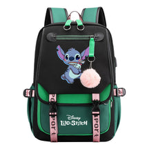 Interstellar Baby Stitch Usb Backpack For Boys And Girls Casual Woven Strap Flip Backpack