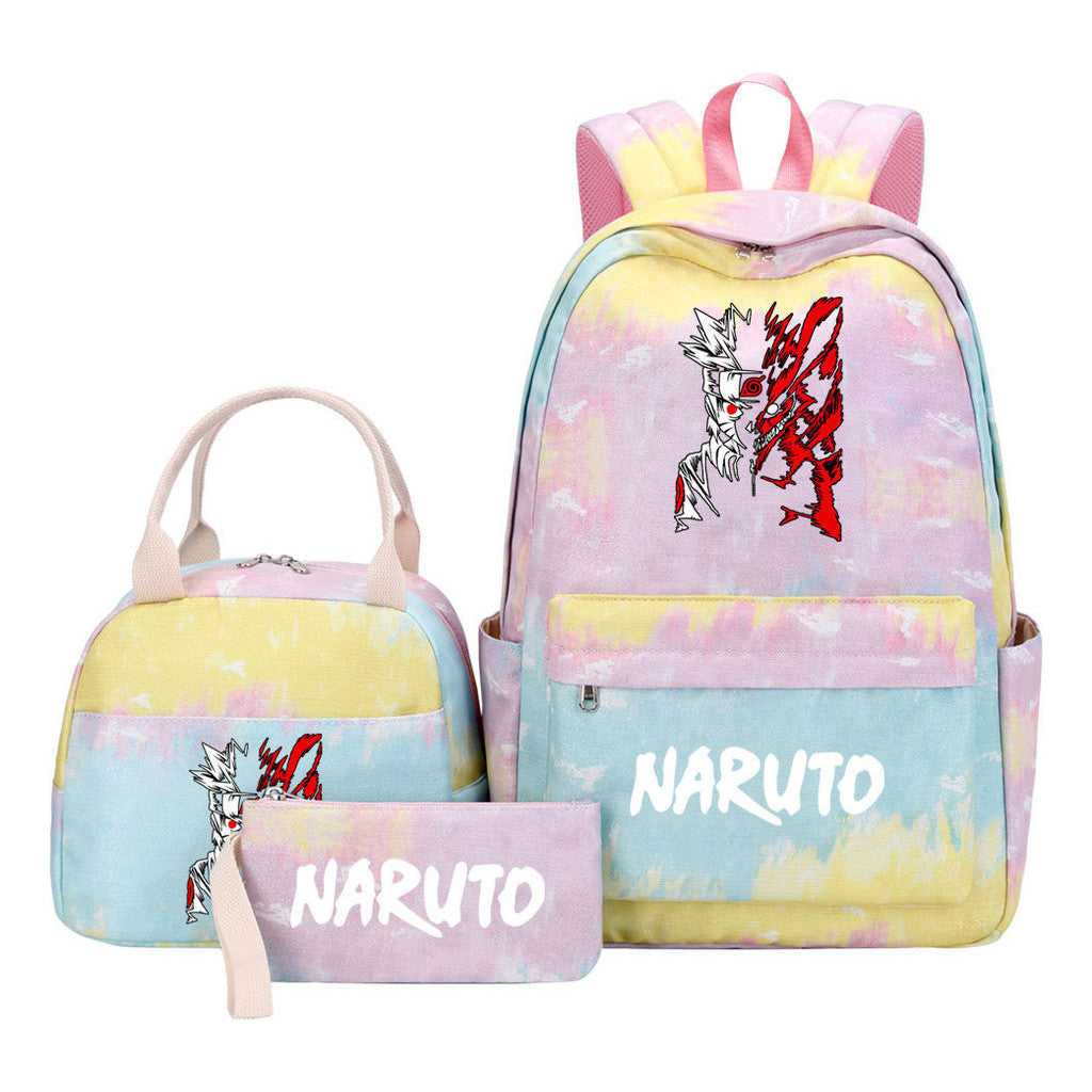 Naruto Girls School Bag Lunch Bag Three Piece Set Backpack Set