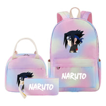 Naruto Student Girl Backpack Lunch Bag Three Piece Set Backpack Set