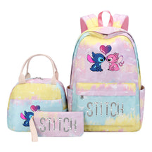 Interstellar Baby Stitch Student Girls School Bag Lunch Bag Three Piece Set Backpack Cover