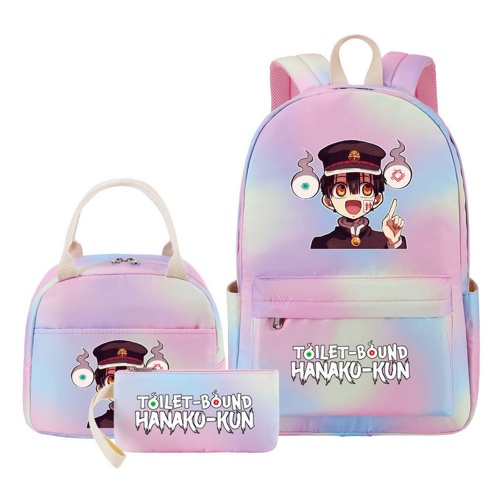 Teenage Student Girl Backpack Lunch Bag Three Piece Set Backpack Set