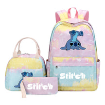 Interstellar Baby Stitch Youth Student Girls School Bag Lunch Bag Three Piece Set Backpack Set
