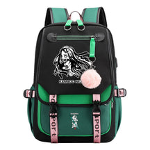 Cartoon Fashion Usb Student Backpack With Casual Woven Strap Flip Back Backpack