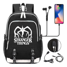 Strange Story Printed Usb Youth Student Backpack For Leisure Travel Backpack