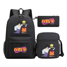Anime Naruto Starry Sky Student School Bag Three Piece Set For Men And Women Backpack Set