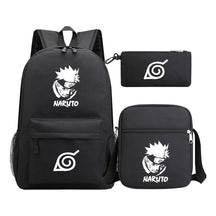 Anime Naruto Starry Sky Youth School Bag Three Piece Set For Men And Women Backpack Set