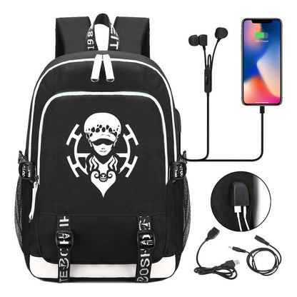 Pirate King Youth School Bag Usb Men's And Women's Leisure Backpack